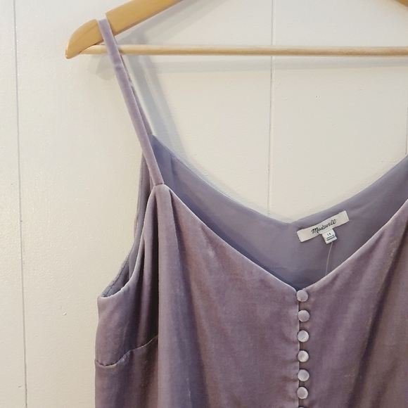 NWT Madewell Velvet Camisole Top | Purple | Size 14 - Picture 5 of 9